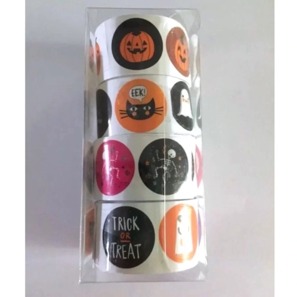 Halloween Skull Stationery Set Spiral Notepad Stickers Pencils Rainbow Glitter